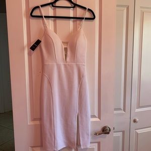 Bebe fitted dress with slip